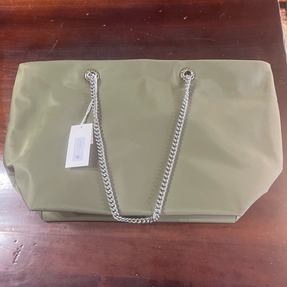 Tory Burch Ella croc tote green / khaki new - Picture 6 of 8